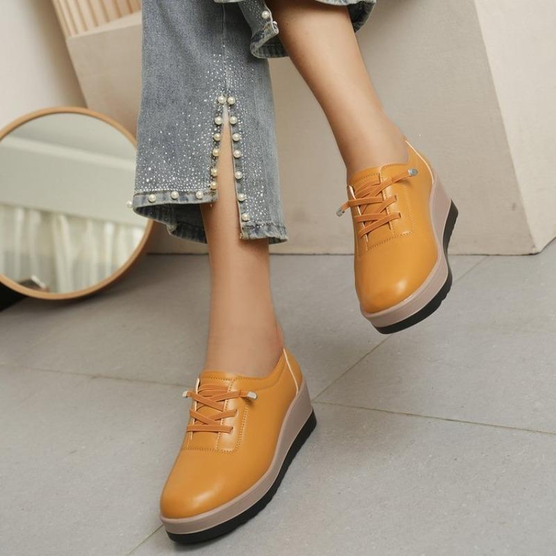 Damen Plateau-Keilabsatz Freizeitschuhe in Übergröße
