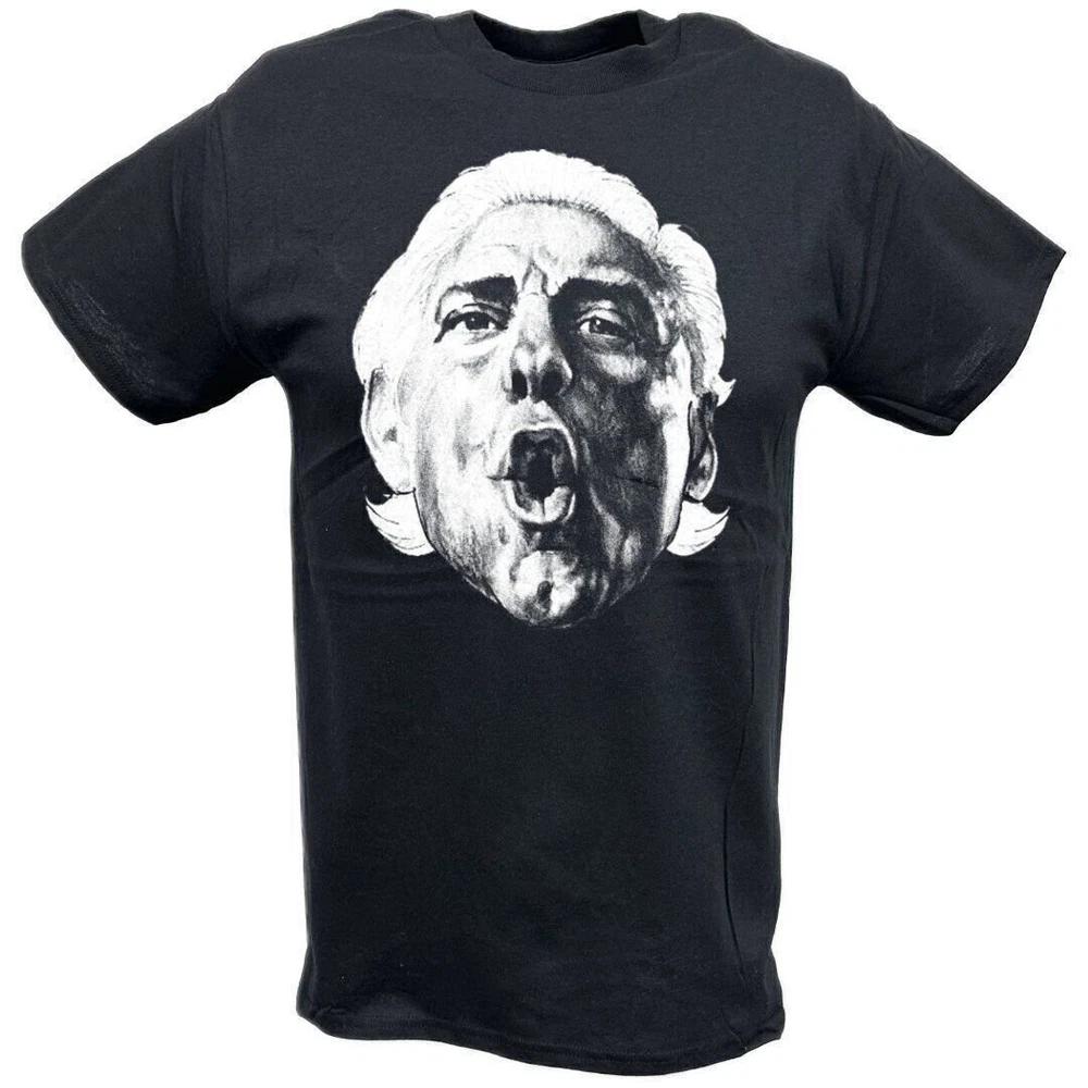 Ric Flair White Face Profile Unisexs Black Tshirt S