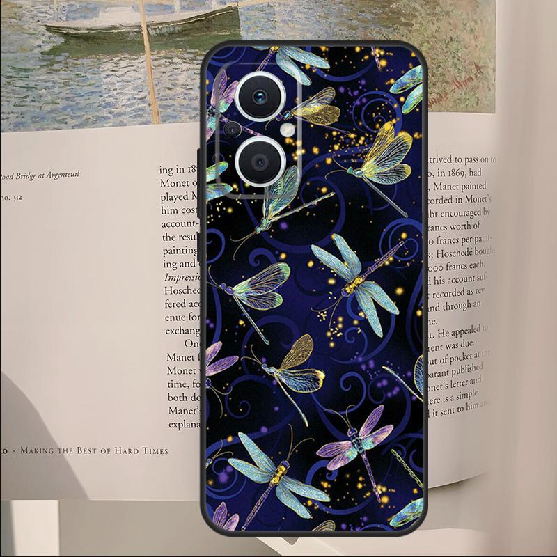 Dragonfly Cover For OPPO Reno 14 13 11 10 Pro 12F 11F 13F 14F 7 8 Lite OPPO Find X6 X5 X8 X9 Pro Case