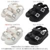 Bejeweled Platform Sandals for Sports Platform Velcro M Smooth White [Kobe Lettuce] Two-Belt Women, Sandals, Sandals, [I2609]