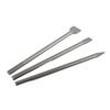 3 Piece Chisel Set Point Flat Scaling Chisel Rotating Hammer Drill Attachments for Concrete Stone