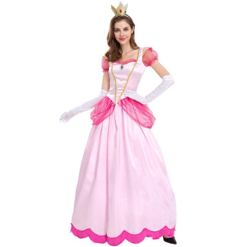 Halloween Costume, Pink Peach Princess Mary Peach Blossom Character Stage Dress, Party Queen Dress
