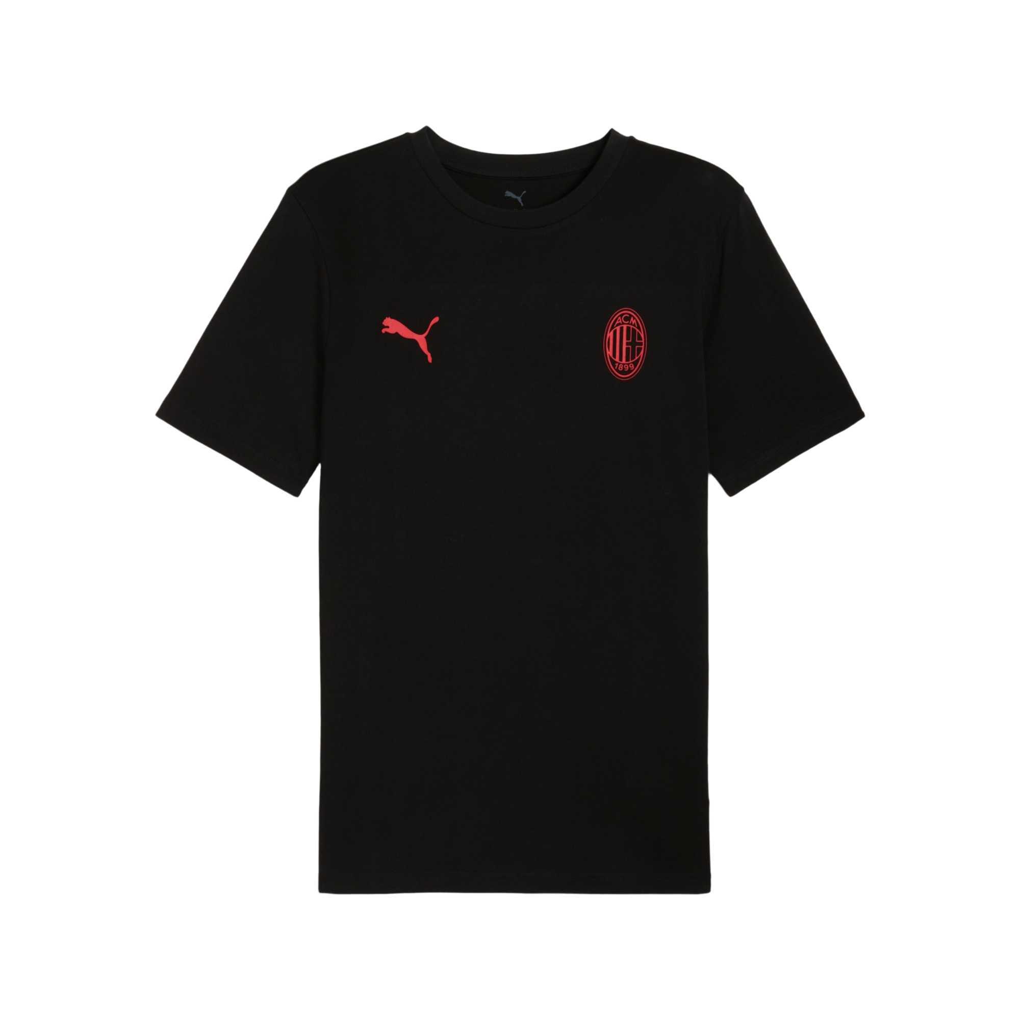 PUMA T Shirts Men s PUMA Black Timeless Red Crew Neck Moderate 782584-04 L