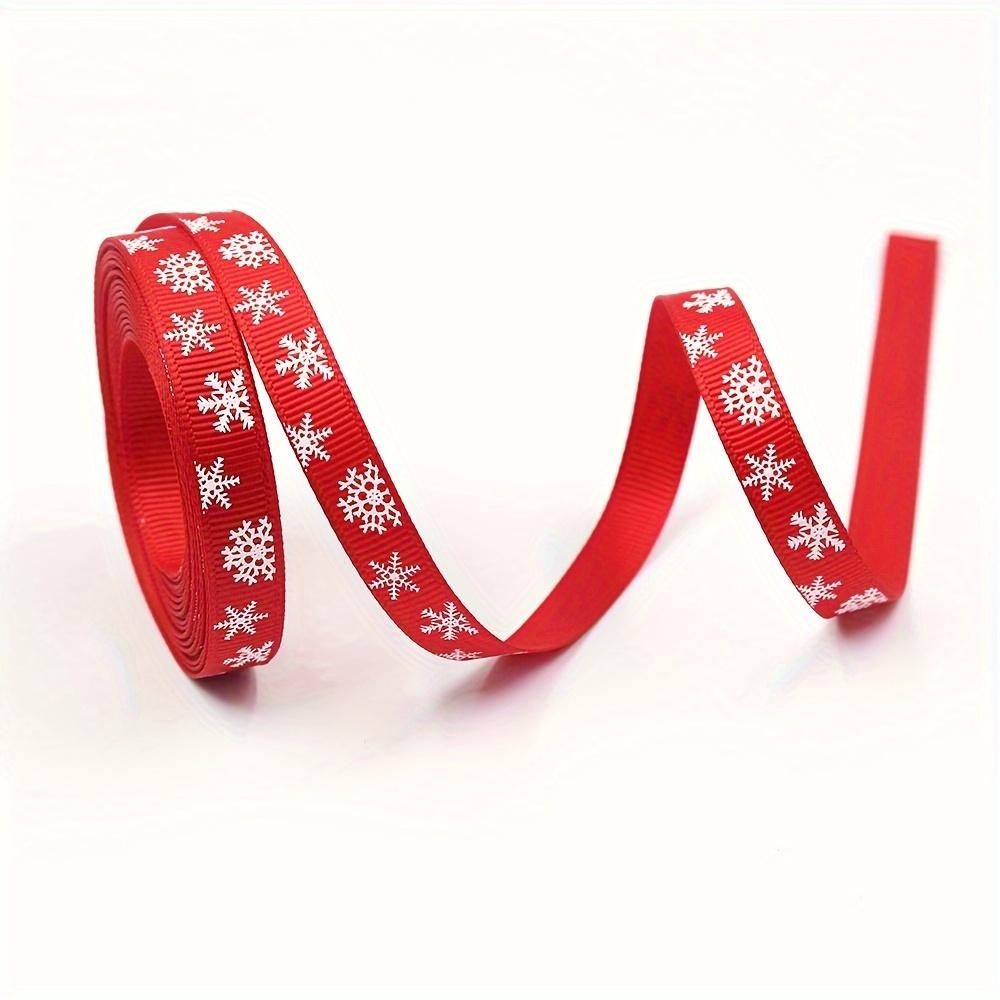 En uppsättning jul-Grolandband för presentinslagning och hantverk -100% polyester klassiska julband