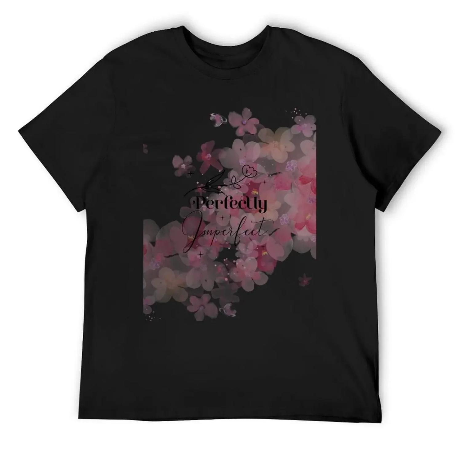 Perfectly Imperfect design T-Shirt oversizeds shirts graphic plain black t shirts men S
