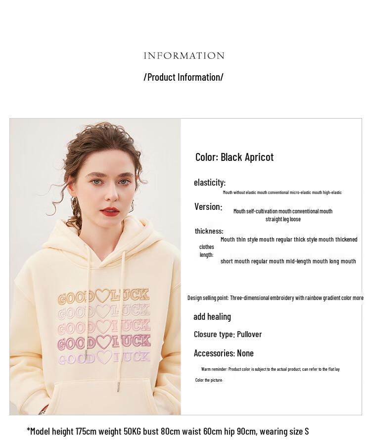 Damen Fleecegefüttertes Besticktes Kapuzensweatshirt