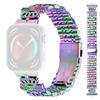 For Huawei Watch Fit 3 Watch Band 7-Bead Rhinestone Crown Stainless Steel Strap