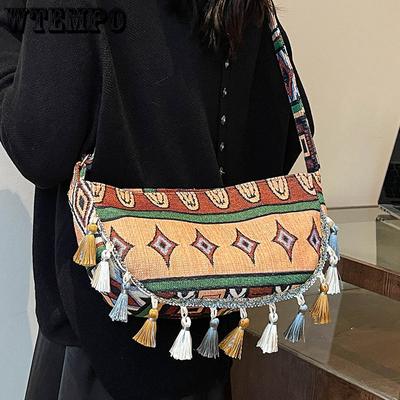 Große Kapazität Tasche Quaste Mode Tasche Damen Ethnische Neue Tote Umhängetasche Einzelne Schultertasche Frauen