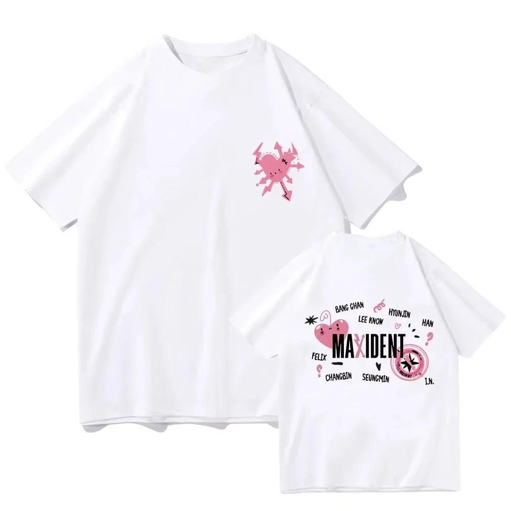 Hot Stray Maxident T-Shirt Women Men Summer Casual Kpop Short Sleeve T-Shirt Graphic T Shirts Women Clothing Y2k Top