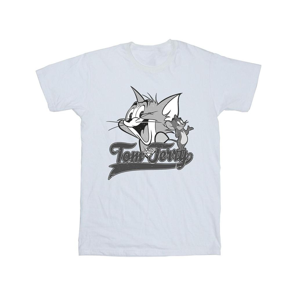 Tom And Jerry Mens Greyscale Square T-Shirt
