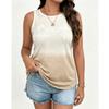 Plus Size Summer Women Elegant 3D Print Vest Vacation Beach Style Shirt Tops Casual Sleeveless Crew Neck Curve Clothing