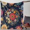 Multicolored flower pattern Flannel printed blanket suitable for all seasons suitable for living room office sofa and travel