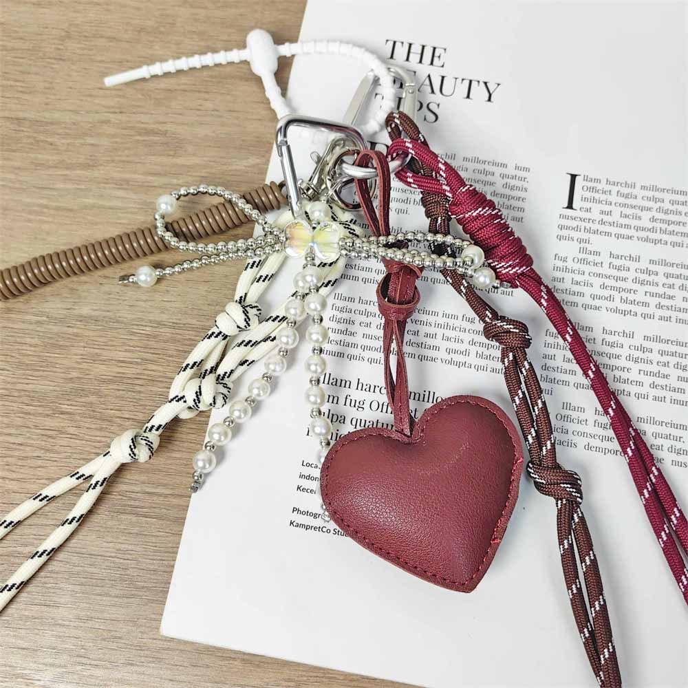 Yogodlns Heart Shape Cute Bow Mini Backpack Hanging Handbag Pendant Bag Pendant Bags Accessories