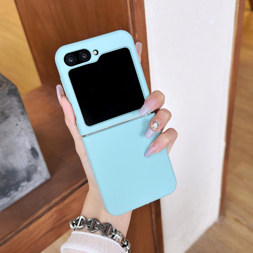 Colorful Matte Liquid Silicone Soft Case For For Samsung Galaxy Z Flip 6 5 ZFlip6 ZFlip5 Skin Friendly Folding Shockproof Cover Capa