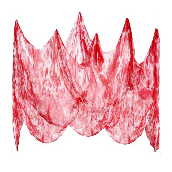 Yousheng Halloween Gauze Cloth Creepy Blood/Black/White Fabric Gauze for Haunted House Outdoor Indoor Yard Halloween Decoration