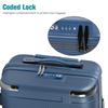 3-Piece PP Hardshell Suitcase Set 20/24/28in - Lightweight Luggage W/360° Spinner Wheels & TSA Lock, Durable Carry-On
