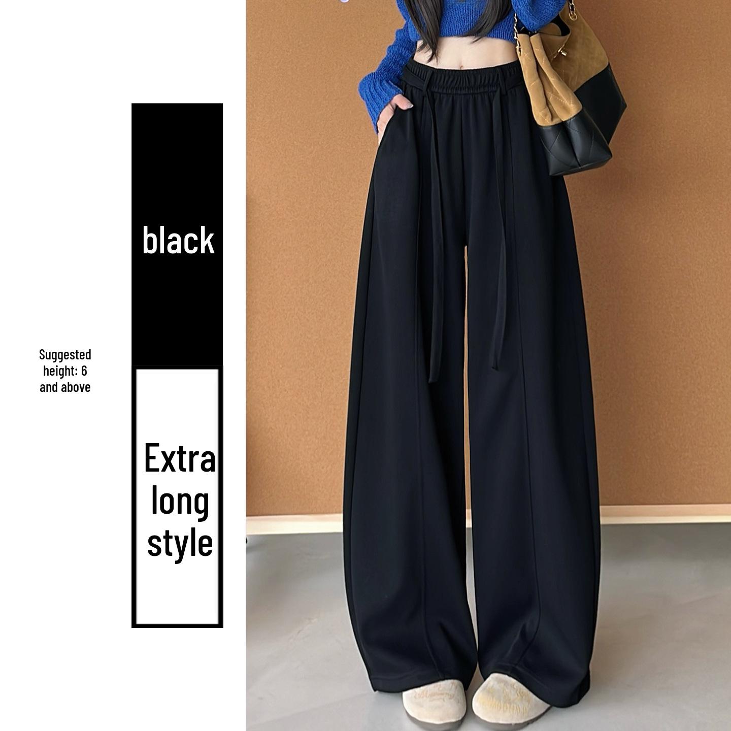 

Women s Wide-Leg Brown Retro Pants, High-Waisted, Plus Velvet, Autumn/Winter 2025 Collection L