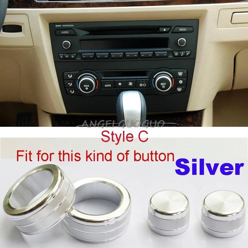 Car Air Conditioning Sound Knob Cover Interior Decoration For BMW 3 Series 2005-2013 E90 E91 E92 E93 ( 3 Or 4 Buttons Option)