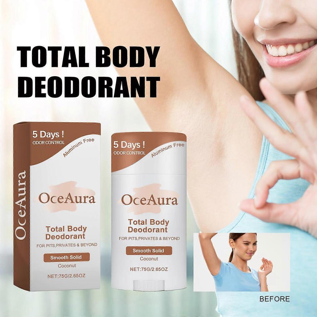 Coconut Body Deodorant Stick for Men and Women To Remove Sweat and Freshen the Underarm Body Deodorant 75g