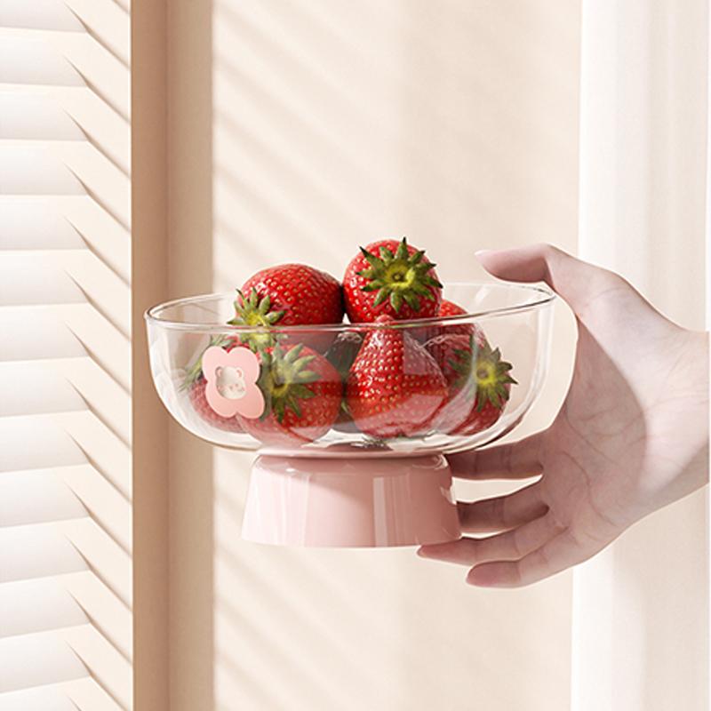 

С ручкой корзина для фруктов двухслойная раковина для мытья корзина с рисунком в виде мультяшного яблока сушилка для мытья кухонные гаджеты