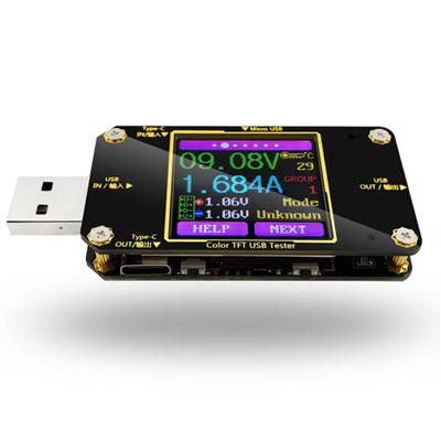 A3 Power Meter Tester Type-C Current and Voltage Monitor USB Safety Tester PD Battery Capacity Digital Color LCD Display Meter