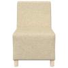 Modular Armless Sofa Cream Fabric