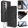 For Xiaomi Redmi 15 4G (EU) (171mm) Wallet Case with Wrist Strap Love Cat Pattern Imprint Leather Phone Cover