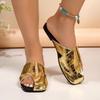 Women Slippers 2024 New Summer Fashion Casual Open Toe Shallow Sandals Flats Shoes Low Heels Slippers Slides Women Plus Size