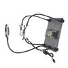 Welding Holder for PCB Assembly and Repair 360 Rotatable Workstation with 3x Magnifier Flexible Metal Arms Clips