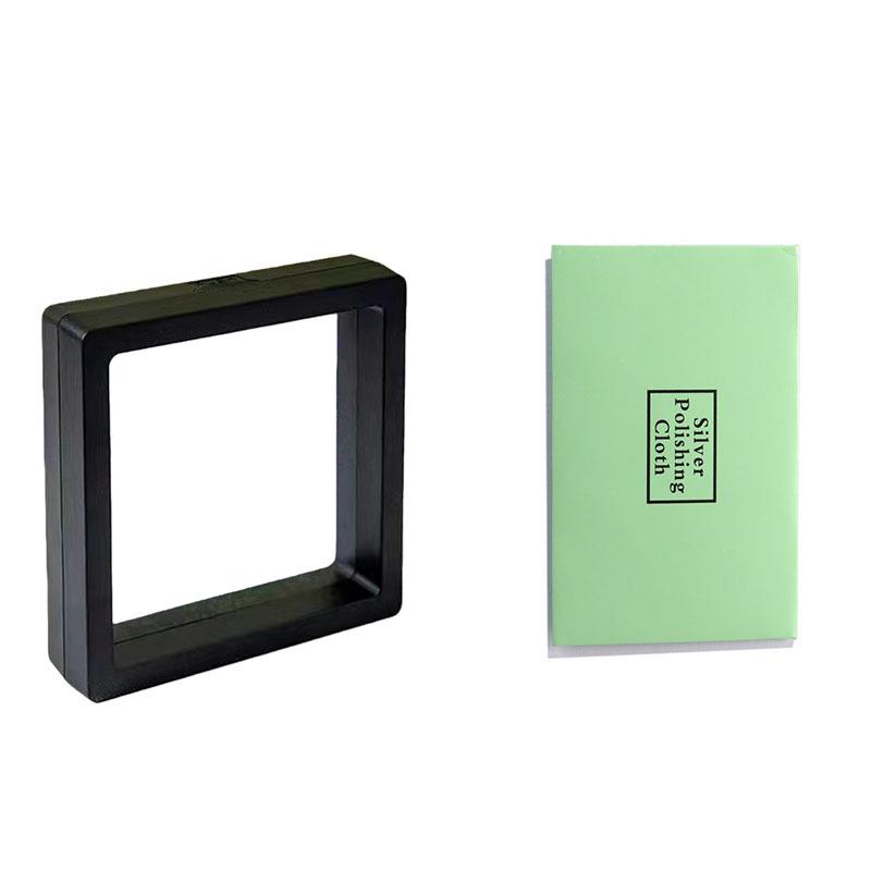 Jewelry Gift Box with Silver Polishing Cloth for Necklace & Ring
