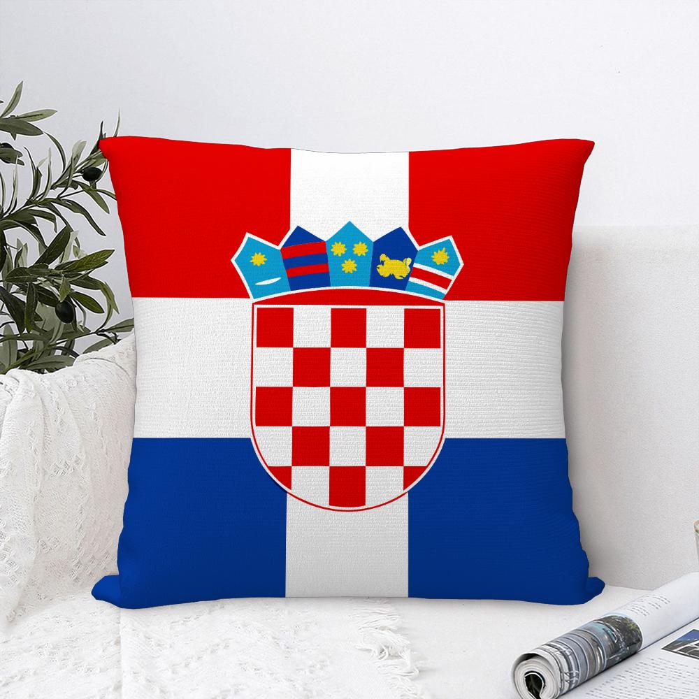 Republic of Croatia Pillow Case Sofa Decorative Home Double-sided Print Plush Square Throw Pillow Covers Cushion Decor Cover