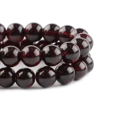 Perline sciolte naturali di granato rosso Pietre naturali Perline distanziatrici adatte per braccialetti con ciondoli fai da te, collane e accessori per gioielli