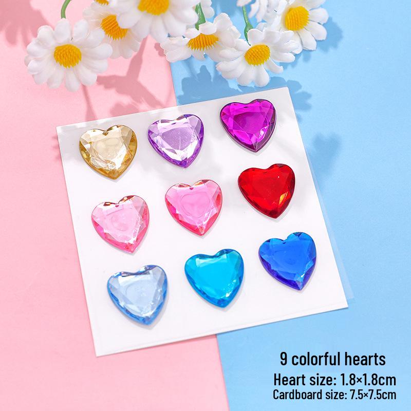 DIY Diamond Heart Stickers for Kids - 3D Crystal Journal Decoration Kit