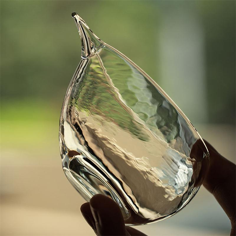 Japanese Style Handmade 160ml Hammer Eagle Beak Glass Tea Pitcher Fair Mug Kungfu Tea Set ChaHai