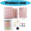 12Pairs Interchangeable Tunisian Crochet Hook Set 3.0mm-10mm Aluminum Circular Knitting Needle for Sweater Blanket Bag