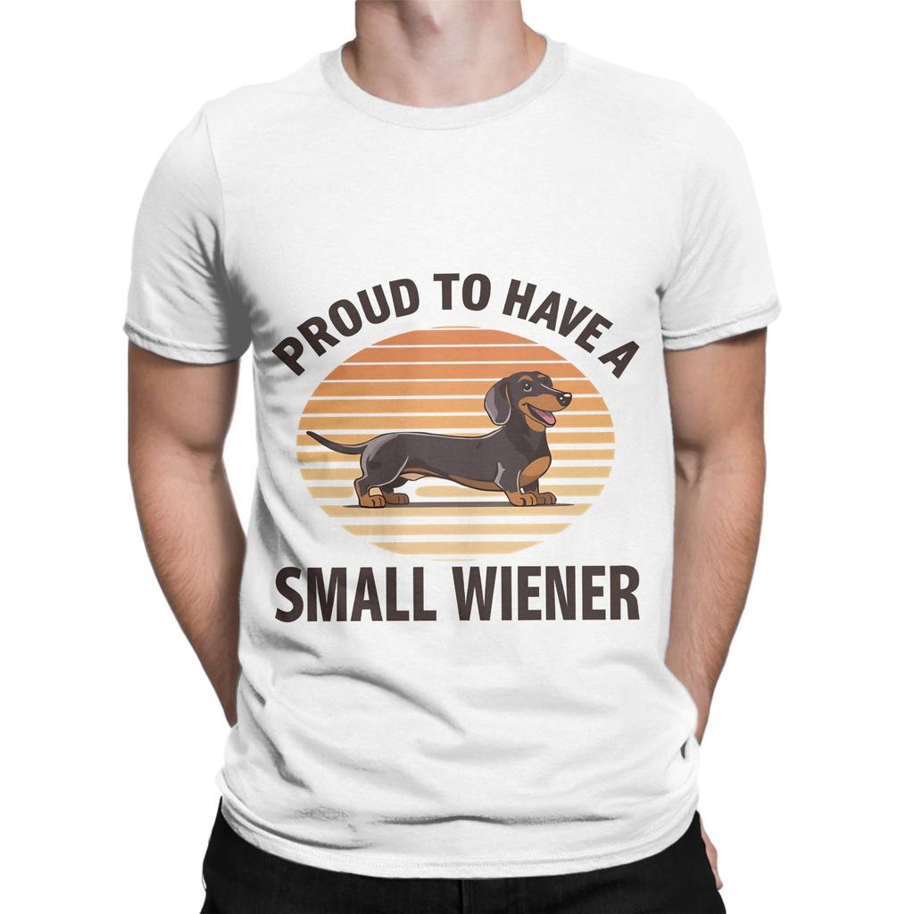 Proud To Have A Small Wiener Retro Dachshund Humor Novelty 100 Cotton Tshirt Dachshund Tees Tops For Unisex