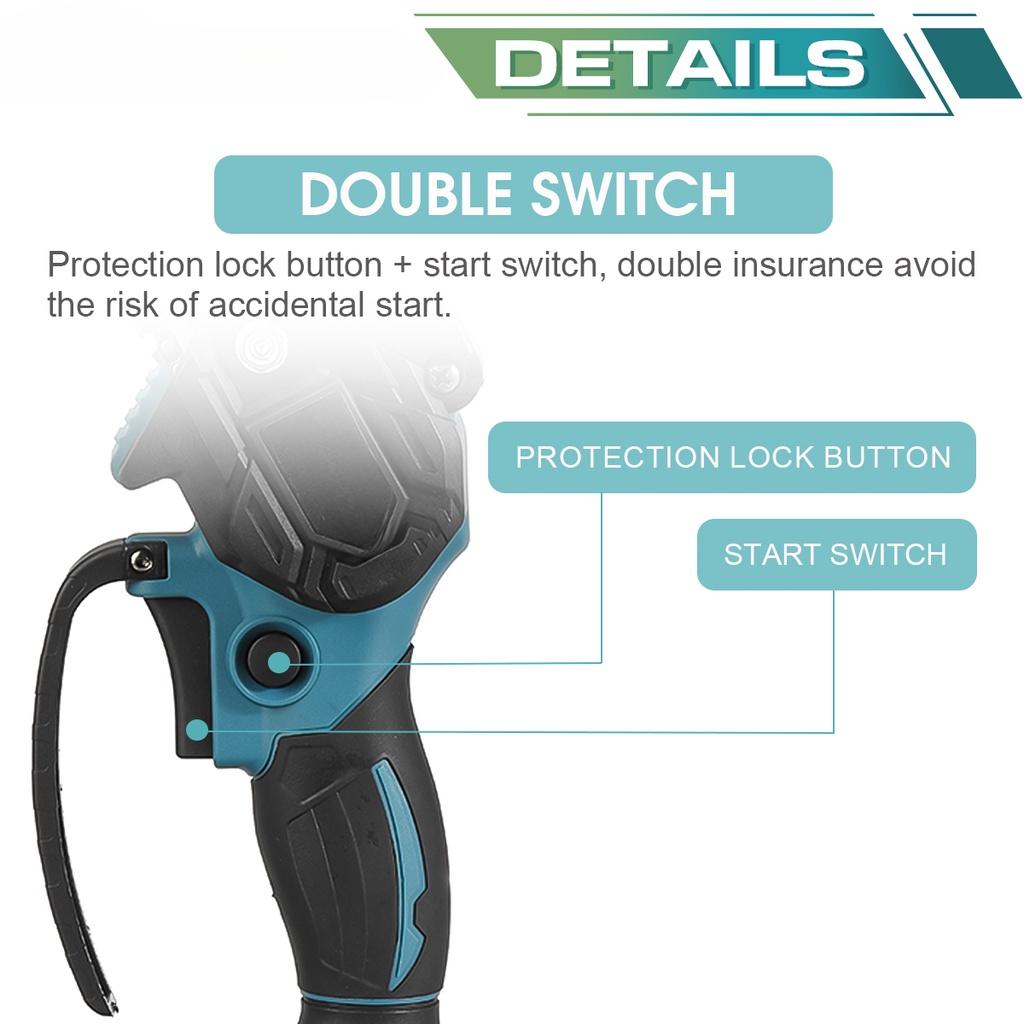 1200W 6 Inch 88VF Electric Saw Mini Chainsaw with Li-ion Battery Chains Kit Woodworking Cutter Tool