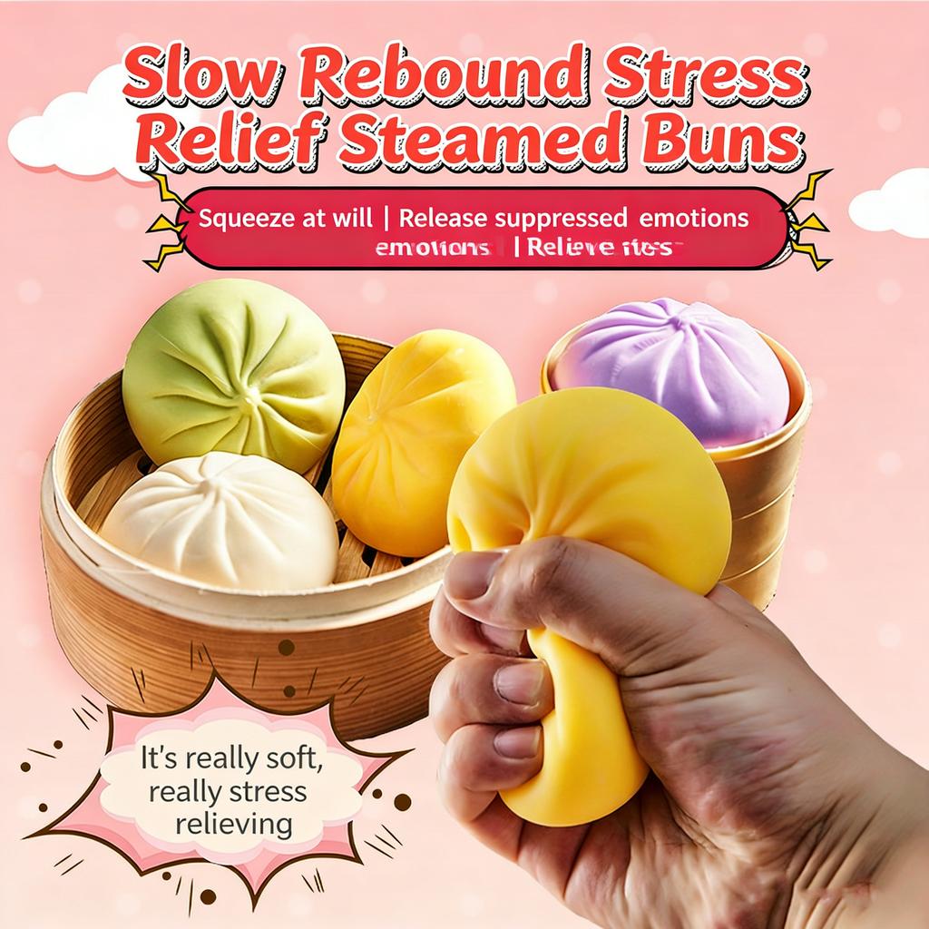 Cute Duang Simulation Stress Relief Big Bun Squishy, Steamed Bun Prank Toy, Creative Slow Rebound Decompression Toy