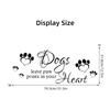 English Phrases Dogs Leave Paw Prints Art Wall Stickers Removable For Bedroom Living Room Door Decoration Wall Decals