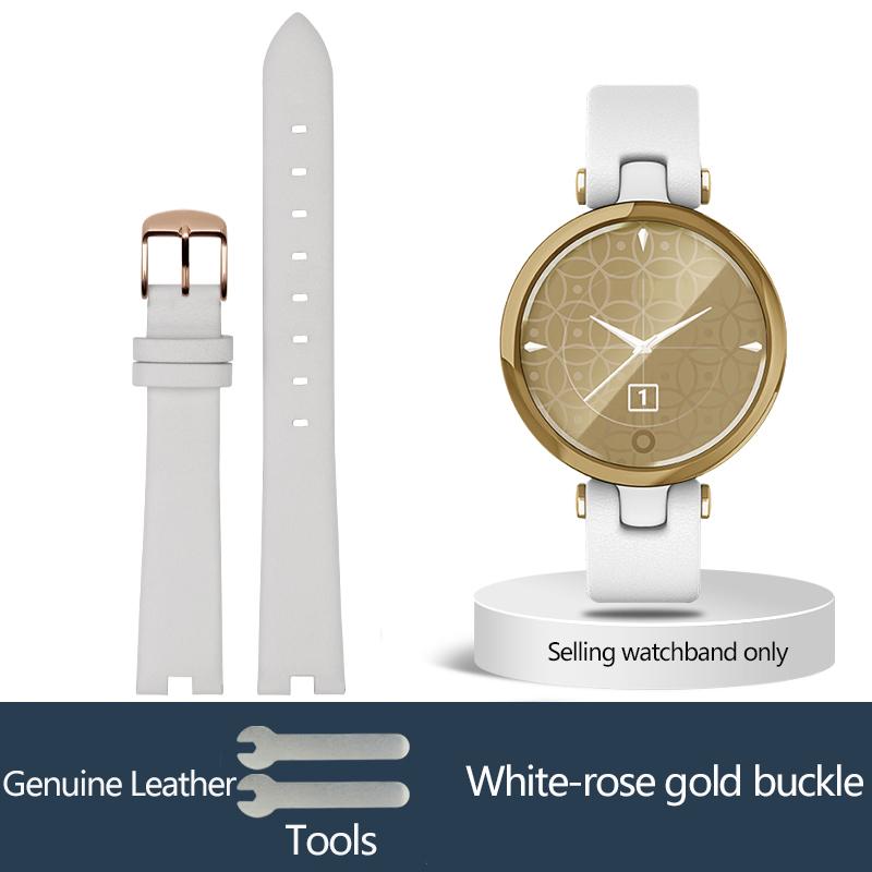 Genuine Leather Sports Watchband Straps Women's Bracelet Silicone Stainless Steel Belt For Garmin Lily Smart Watch Accessories