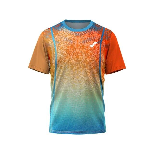 

Новая мужская дышащая одежда для тренировок по бадминтону, быстросохнущая спортивная одежда на открытом воздухе с короткими рукавами для бега, фитнеса, женская спортивная одежда для тенниса XXXXL