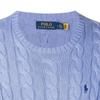 Polo Ralph Lauren Ss22 Solid Color Logo Embroidered Cable Knit Crew Neck Sweater Men sweater Light-Blue 710775885-043