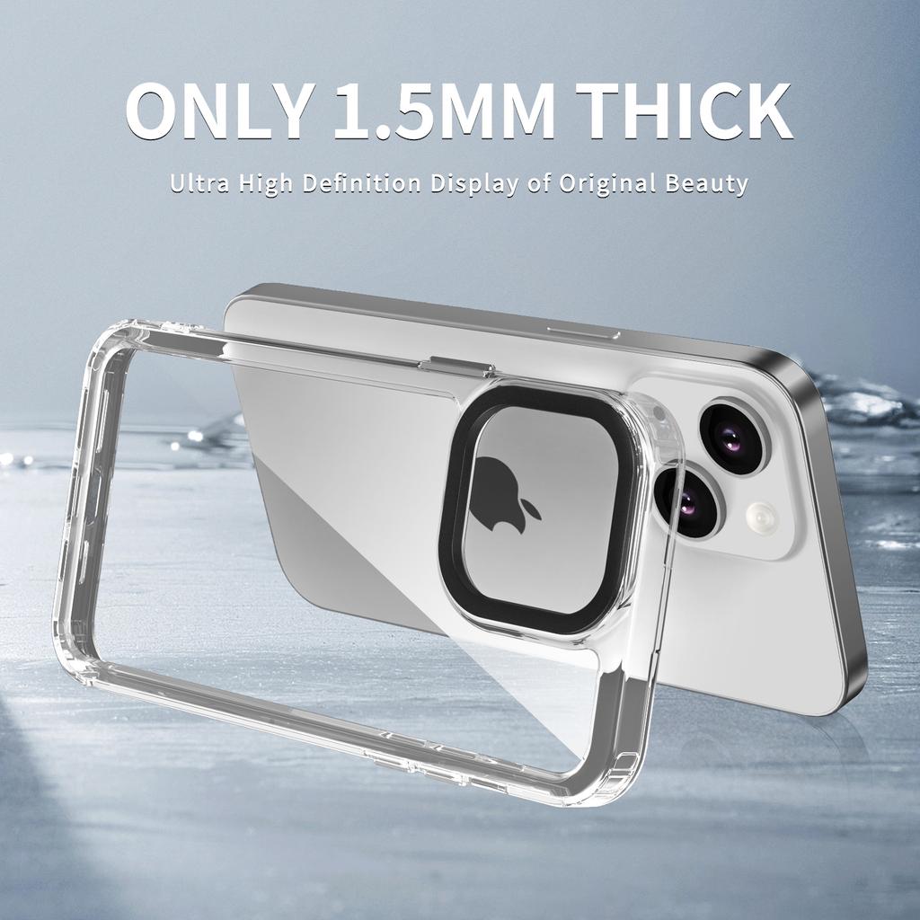 For iPhone 13 Case PC+TPU Protective Phone Cover High Transparency