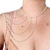 Luxurious Layered Pearls Body Chain Shoulder Chain Jewelry Enhances Elegances for Evening Gatherings and Celebration