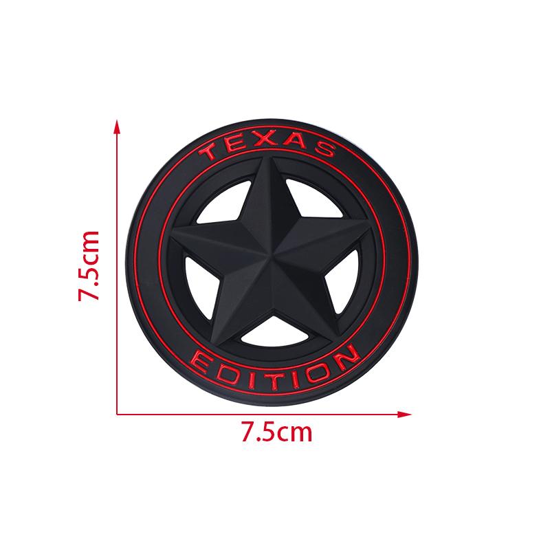 3D Car TEXAS EDITION Pentagram Emblem Decoration Metal Sticker For Jeep Ranegade Patriot Wrangler YJ JK Grand Cherokee Compass uy1
