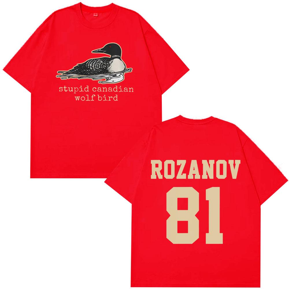 Heated Rivalry Stupid Canadian Wolf Bird Funny Meme Tshirt Unisex Women Fashion Tshirts Shortsleeved Loose Casual Cotton Tshirts