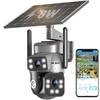GENBOLT Outdoor Wireless Security Camera with 14400mAh Dual Night Remote Japanese and Manual Solar Panel Dual Solar-Powered (AOV) Battery, Lens,