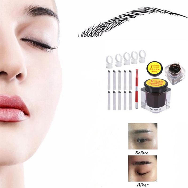 Buy Microblading Permanent 3D Makeup Eyebrow Tattoo Needle Pen Pigment ...