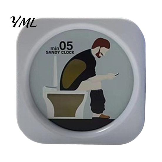 Praktischer Stressreduzierung Timer 5 Minuten Toiletten-Sanduhr, Lustige Badezimmer-Sanduhr mit kackendem Mann Küche Kurzzeit-Grafik, Visuelle Uhr