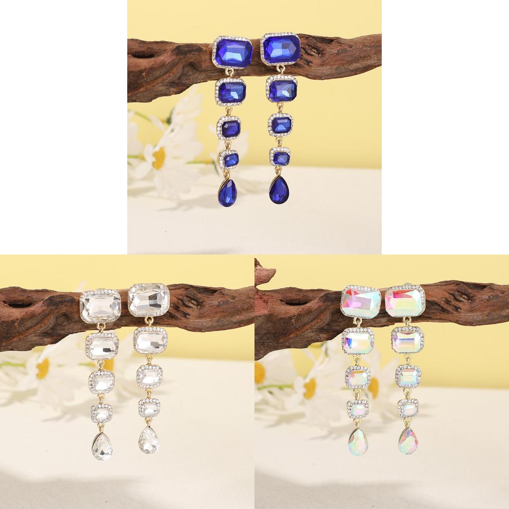 Elegante Rote Kristall Wassertropfen Ohrringe Für Damen Geschenk Modeschmuck